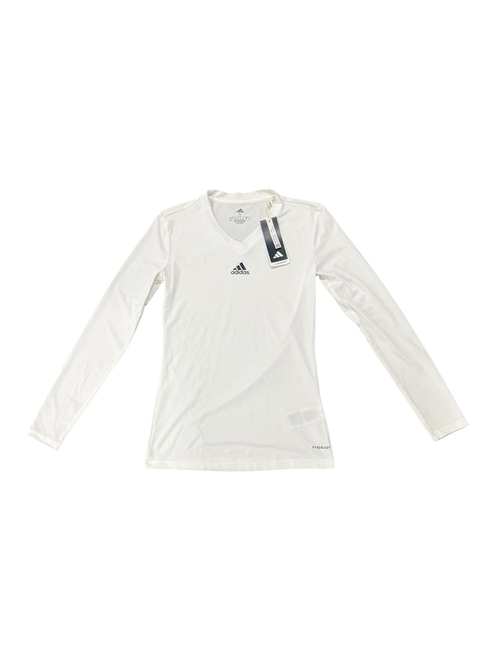 adidas White Long Sleeve Kids Performance Top